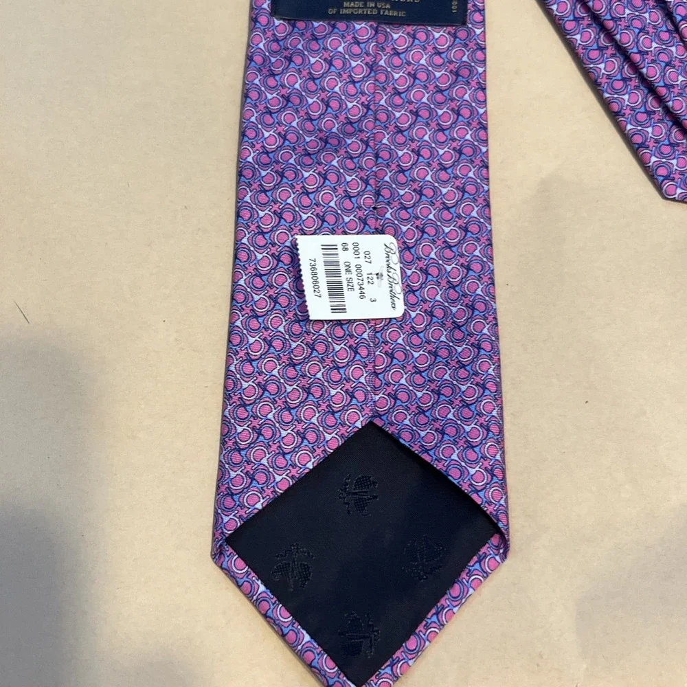 Brooks Brothers Mens‎ Silk Tie Pink  Office Work Professional